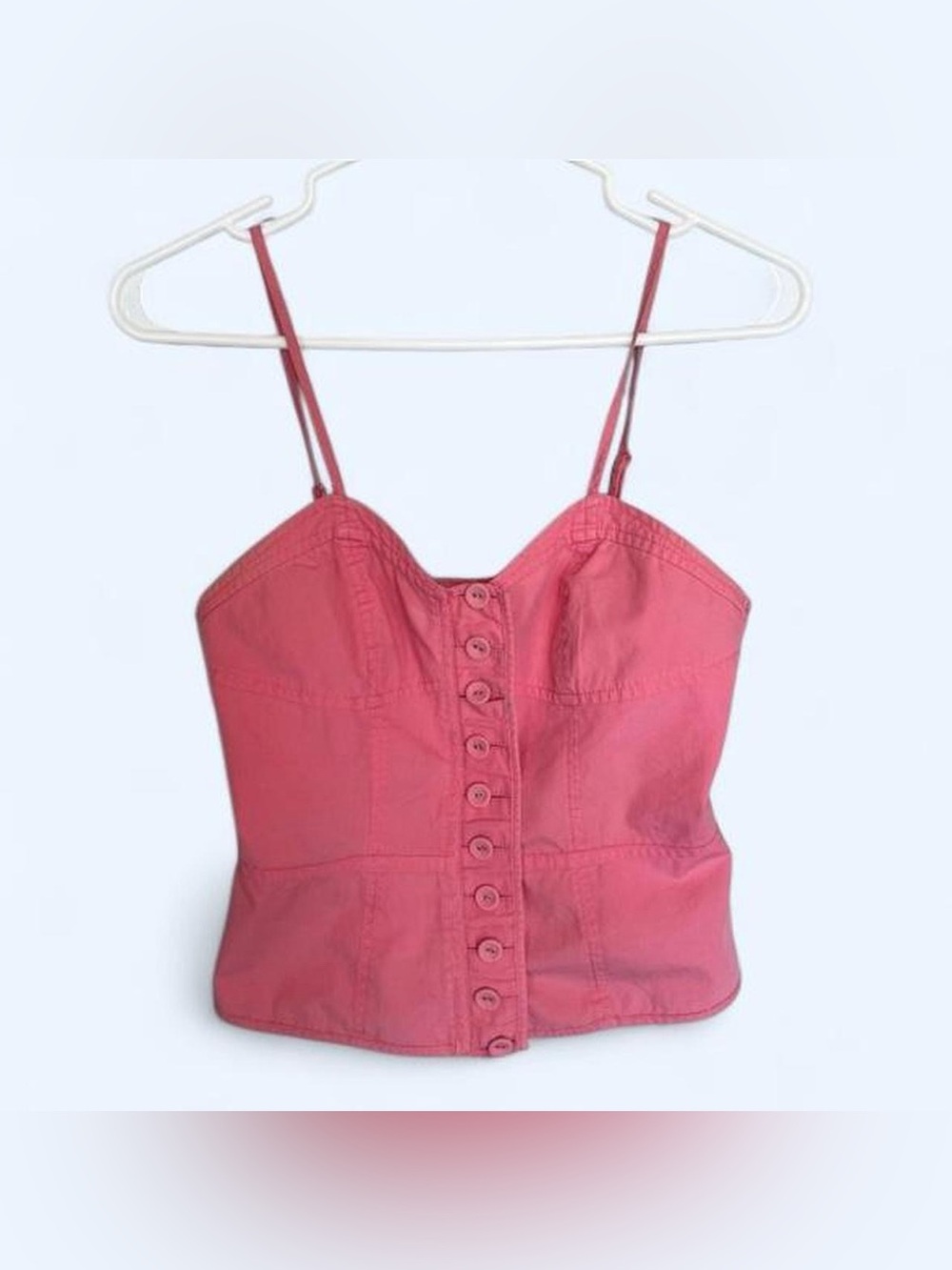 Vintage French Connection Pink Button Cami Top